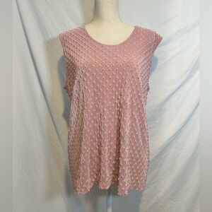 Vintage Brat Textured Bubble Ninety Sleeveless‎ Top Size Large Barbie